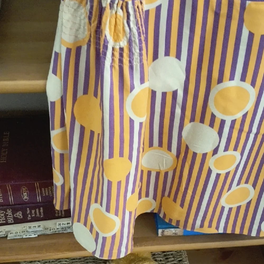 Marc Jacobs VINTAGE Geometric Silk Purple Orange Striped Sleeveless Mini Dress - Picture 5 of 8